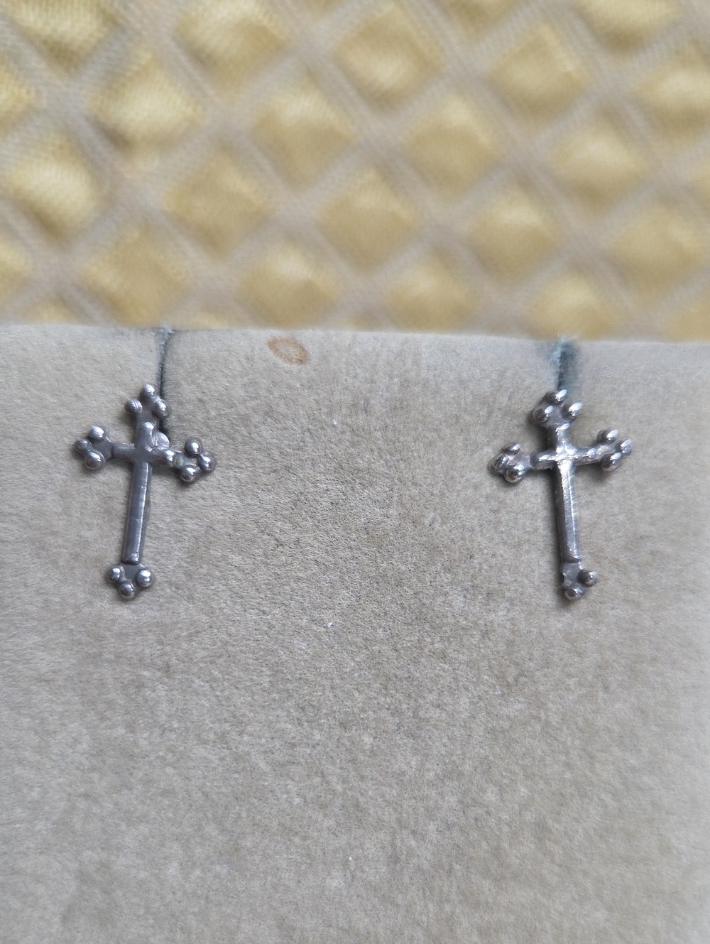 Sterling Silver Cross Stud Earrings - Simple Religious Jewelry